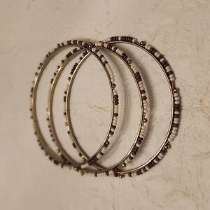Beaded Bangle set of 3 bracelets